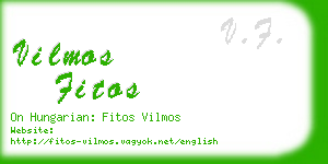 vilmos fitos business card